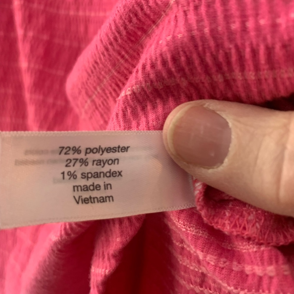 Lane Bryant (2 tops)Blue and White Striped Top and Pink Pinstriped Top - Picture 5 of 16